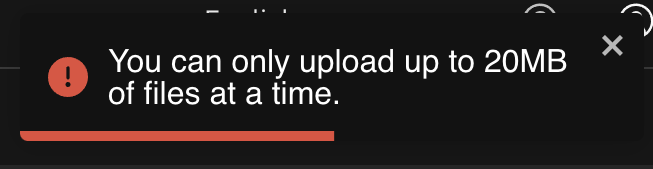 maximum file size error